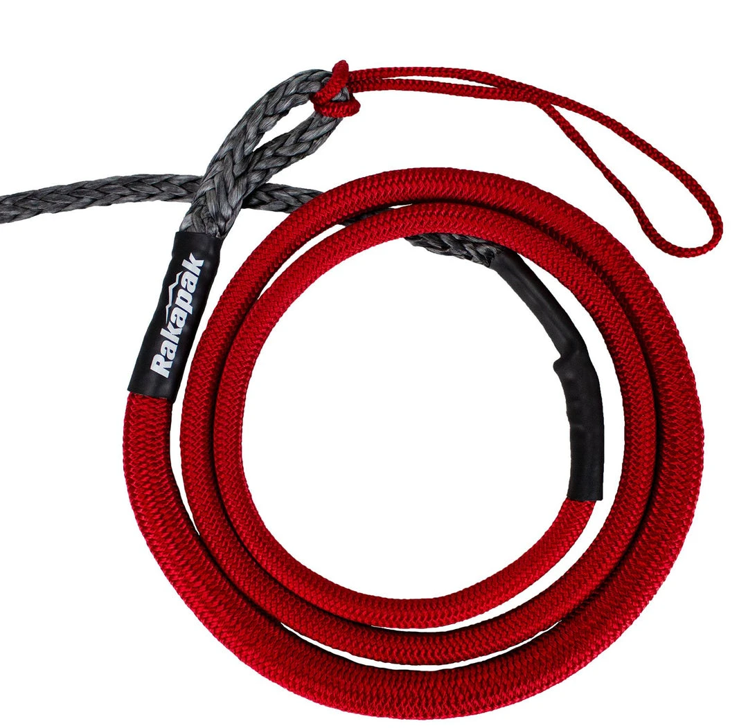 Rakapak UHMWPE 100ft Synthetic 3/8 In Winch Line 22,000 LBS Breaking Strength With Soft Shackle Rope, Abrasion Sleeve 8 Rakapak UHMWPE 100ft Synthetic 3/8 In Winch Line 22,000 LBS Breaking Strength With Soft Shackle Rope, Abrasion Sleeve