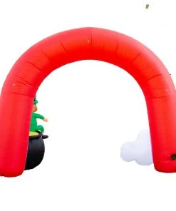 Holidayana Inflatable St Patrick's Day Leprechaun In Pot Of Gold At The End Of The Rainbow Decoration With Built-In Fan And LED Lights