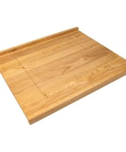 Zelancio HOME GOODS Reversible Wooden Pastry Board With 10-Inch Ruler, Includes, 9-Inch And 10-Inch Pie Template, With Front And Back Lip