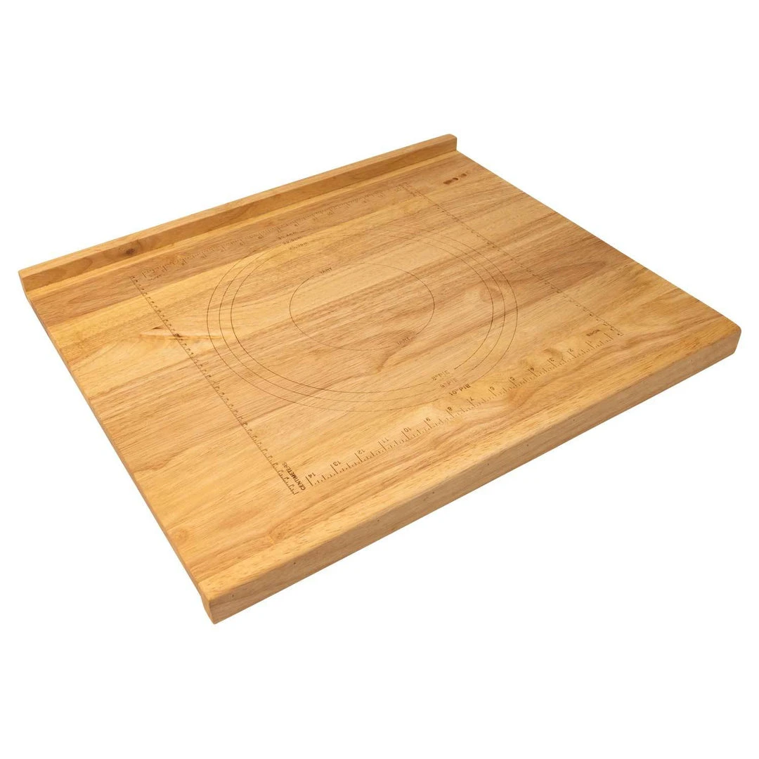 Zelancio HOME GOODS Reversible Wooden Pastry Board With 10-Inch Ruler, Includes, 9-Inch And 10-Inch Pie Template, With Front And Back Lip 4 Zelancio HOME GOODS Reversible Wooden Pastry Board With 10-Inch Ruler, Includes, 9-Inch And 10-Inch Pie Template, With Front And Back Lip