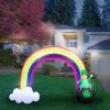Holidayana Inflatable St Patrick's Day Leprechaun In Pot Of Gold At The End Of The Rainbow Decoration With Built-In Fan And LED Lights
