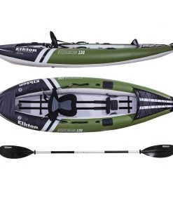SPORTING GOODS Elkton Outdoors Steelhead Fishing Kayak, Inflatable Touring Angler