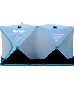 Elkton Outdoors 6-8 Person Insulated Double Ice Fishing Tent With Ventilation Windows & Carry Pack SPORTING GOODS