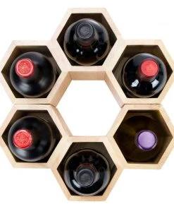 Atterstone Customizable Honeycomb Wine Rack: Holds 6 Bottles