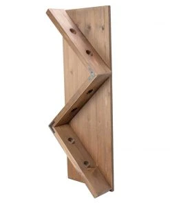 Atterstone Stylish Wooden Wall Mounted Wine Bottle Display Rack: Holds 6 Bottles