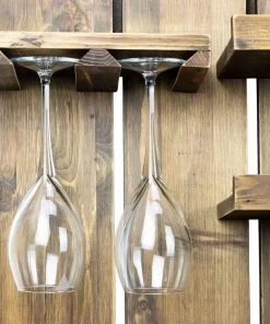 Atterstone Chalkboard Wine Rack Shelf With Stemware Slots: Holds 8 Glasses 18 Atterstone Chalkboard Wine Rack Shelf With Stemware Slots: Holds 8 Glasses