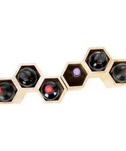 Atterstone Customizable Honeycomb Wine Rack: Holds 6 Bottles