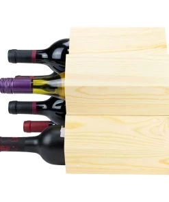 Atterstone Customizable Honeycomb Wine Rack: Holds 6 Bottles
