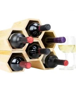Atterstone Customizable Honeycomb Wine Rack: Holds 6 Bottles