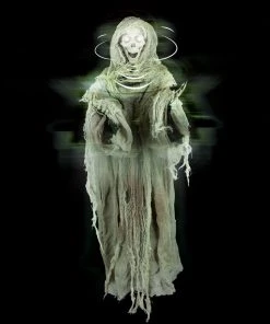 Holidayana Patio & Outdoors Animatronic Floating Skeleton - Sound And Touch Activated Halloween Decoration With Lighted Eyes And Scary Sounds