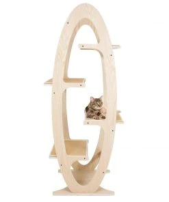 Frontpet Modern Wood Luxury Apex Cat Tree Tower PET SUPPLIES