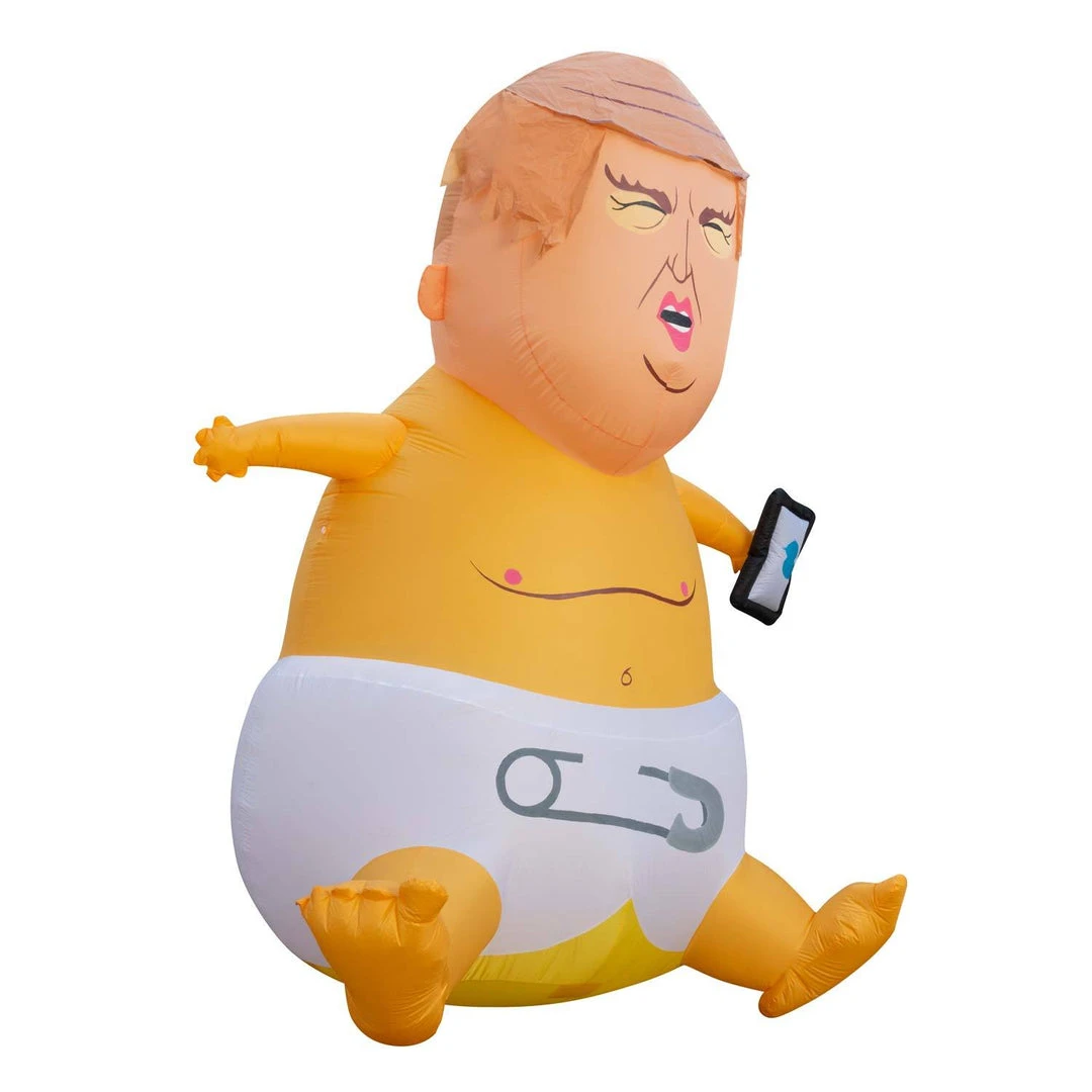Holidayana Inflatable Baby Donald Trump, POTUS, President, Tweeter In Chief With Flapping Toupee With Built In Fan And LED Lights HOME GOODS 3 Holidayana Inflatable Baby Donald Trump, POTUS, President, Tweeter In Chief With Flapping Toupee With Built In Fan And LED Lights HOME GOODS