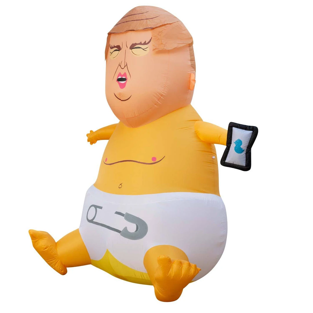 Holidayana Inflatable Baby Donald Trump, POTUS, President, Tweeter In Chief With Flapping Toupee With Built In Fan And LED Lights HOME GOODS 4 Holidayana Inflatable Baby Donald Trump, POTUS, President, Tweeter In Chief With Flapping Toupee With Built In Fan And LED Lights HOME GOODS