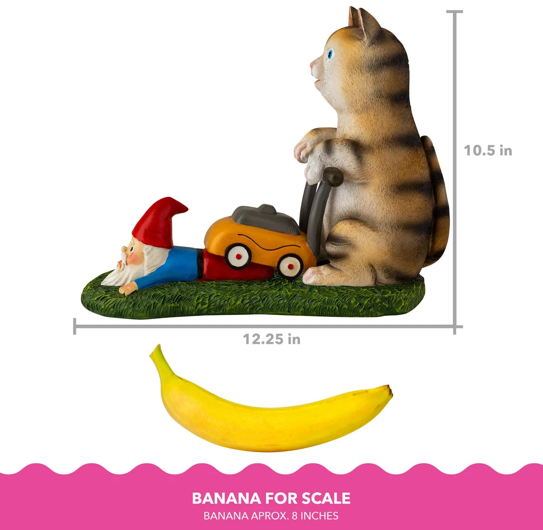 Holidayana Mow Your Gnome Yard Figure HOME GOODS 8 Holidayana Mow Your Gnome Yard Figure HOME GOODS