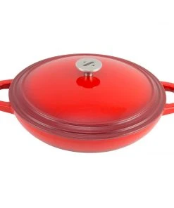 Zelancio HOME GOODS 3 Quart Enameled Cast Iron Casserole Dish With Lid