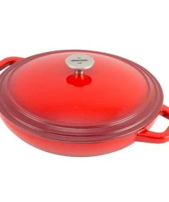 Zelancio HOME GOODS 3 Quart Enameled Cast Iron Casserole Dish With Lid