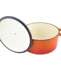 Zelancio 6 Quart Enameled Cast Iron Dutch Oven With Lid
