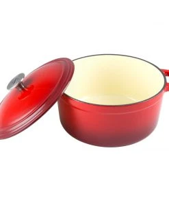 Zelancio 6 Quart Enameled Cast Iron Dutch Oven With Lid