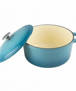 Zelancio 6 Quart Enameled Cast Iron Dutch Oven With Lid