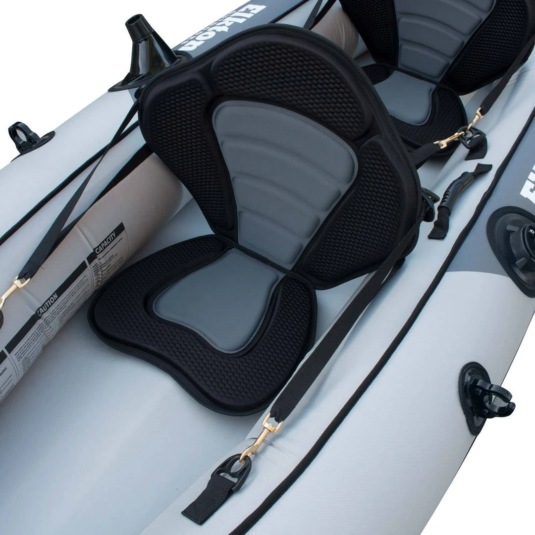 Elkton Outdoors Cormorant Inflatable 2 Person Fishing Kayak Set With 6 Rod Holders, Paddles, Double Action Pump 11 Elkton Outdoors Cormorant Inflatable 2 Person Fishing Kayak Set With 6 Rod Holders, Paddles, Double Action Pump