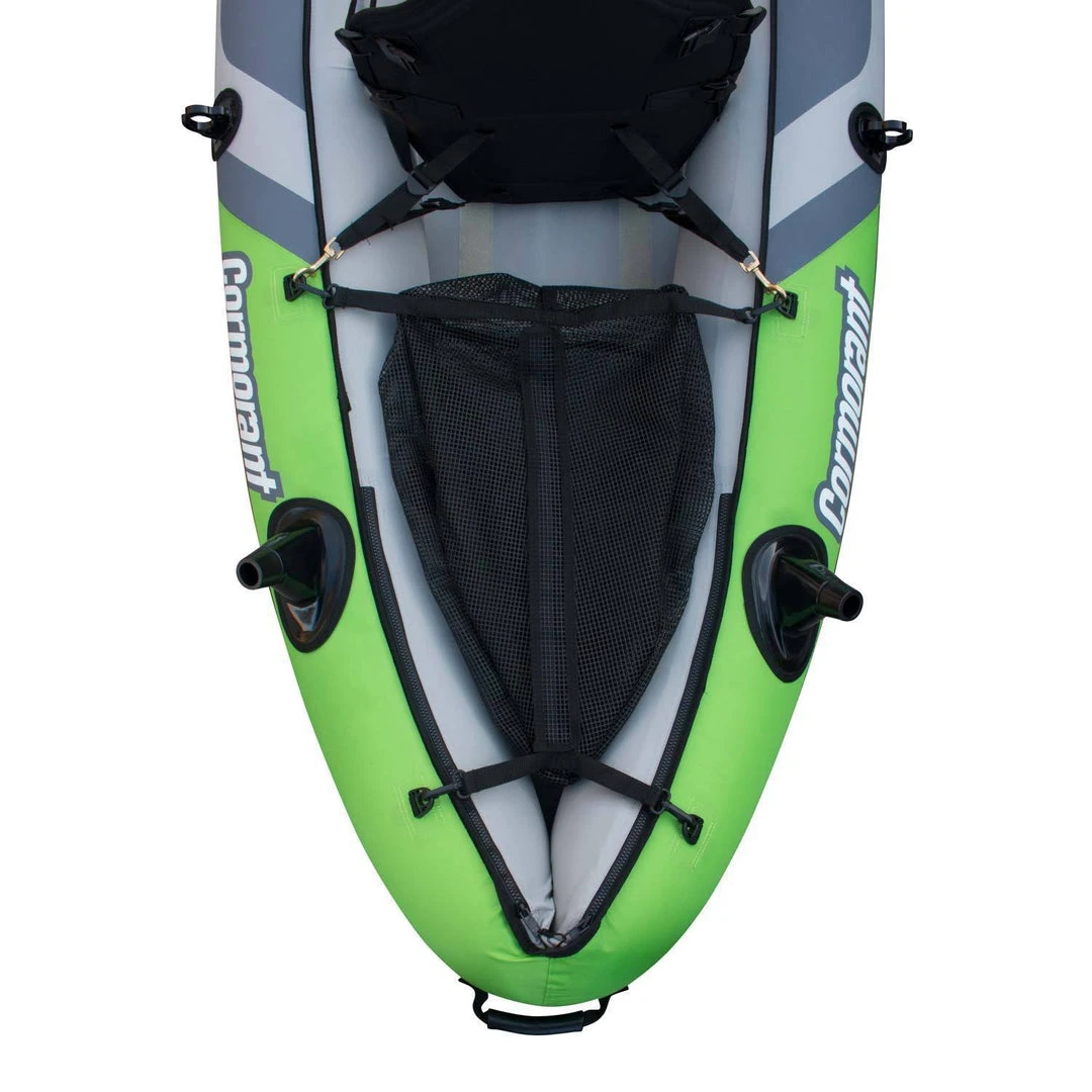Elkton Outdoors Cormorant Inflatable 2 Person Fishing Kayak Set With 6 Rod Holders, Paddles, Double Action Pump 13 Elkton Outdoors Cormorant Inflatable 2 Person Fishing Kayak Set With 6 Rod Holders, Paddles, Double Action Pump