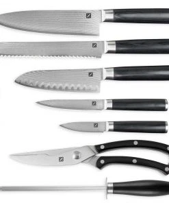 Zelancio HOME GOODS 7 Piece Japanese VG-10 Damascus Steel Chef Knife Set