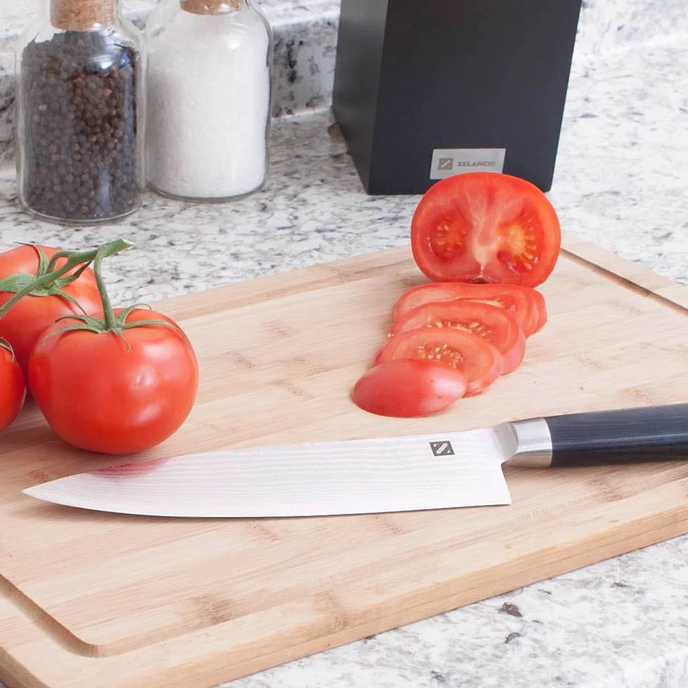 Zelancio HOME GOODS 7 Piece Japanese VG-10 Damascus Steel Chef Knife Set 10 Zelancio HOME GOODS 7 Piece Japanese VG-10 Damascus Steel Chef Knife Set