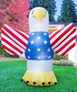 Holidayana HOME GOODS Inflatable 4th Of July Bald Eagle Decoration With Built-In Fan And LED Lights