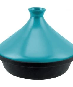 Zelancio HOME GOODS 2.4 Quart Enameled Cast Iron Moroccan Tagine Pot With Ceramic Lid