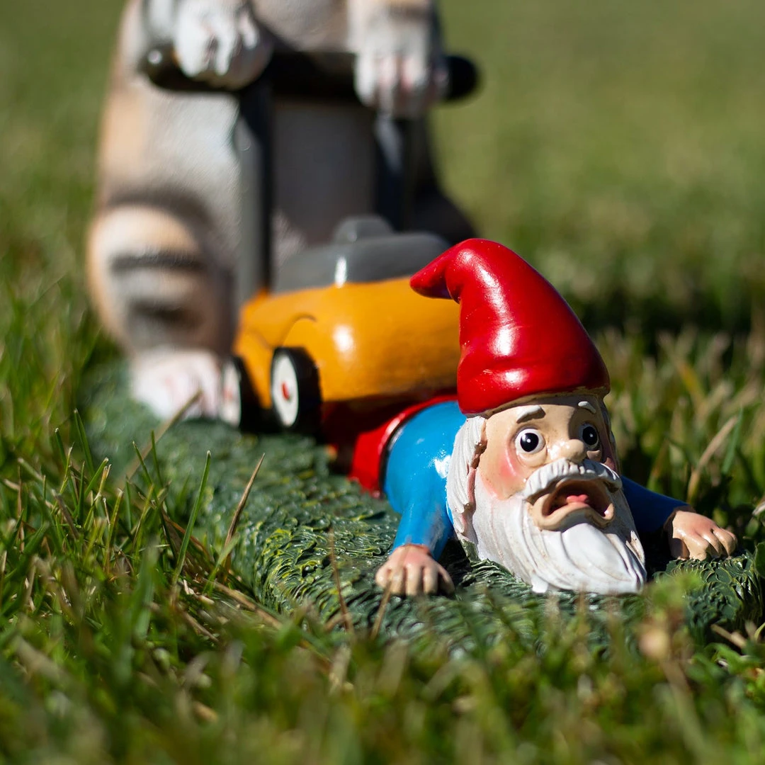 Holidayana Mow Your Gnome Yard Figure HOME GOODS 10 Holidayana Mow Your Gnome Yard Figure HOME GOODS