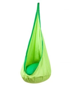 Driftsun Kids Indoor And Outdoor Hammock Pod Package, Green Trim