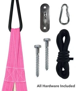 Driftsun Kids Indoor And Outdoor Hammock Pod Package, Green Trim