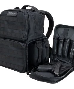 Elkton Outdoors SPORTING GOODS Range Backpack With Three Removable Pistol Pouches