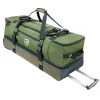 Elkton Outdoors Rolling Fishing Duffle Bag With Retractable Handle